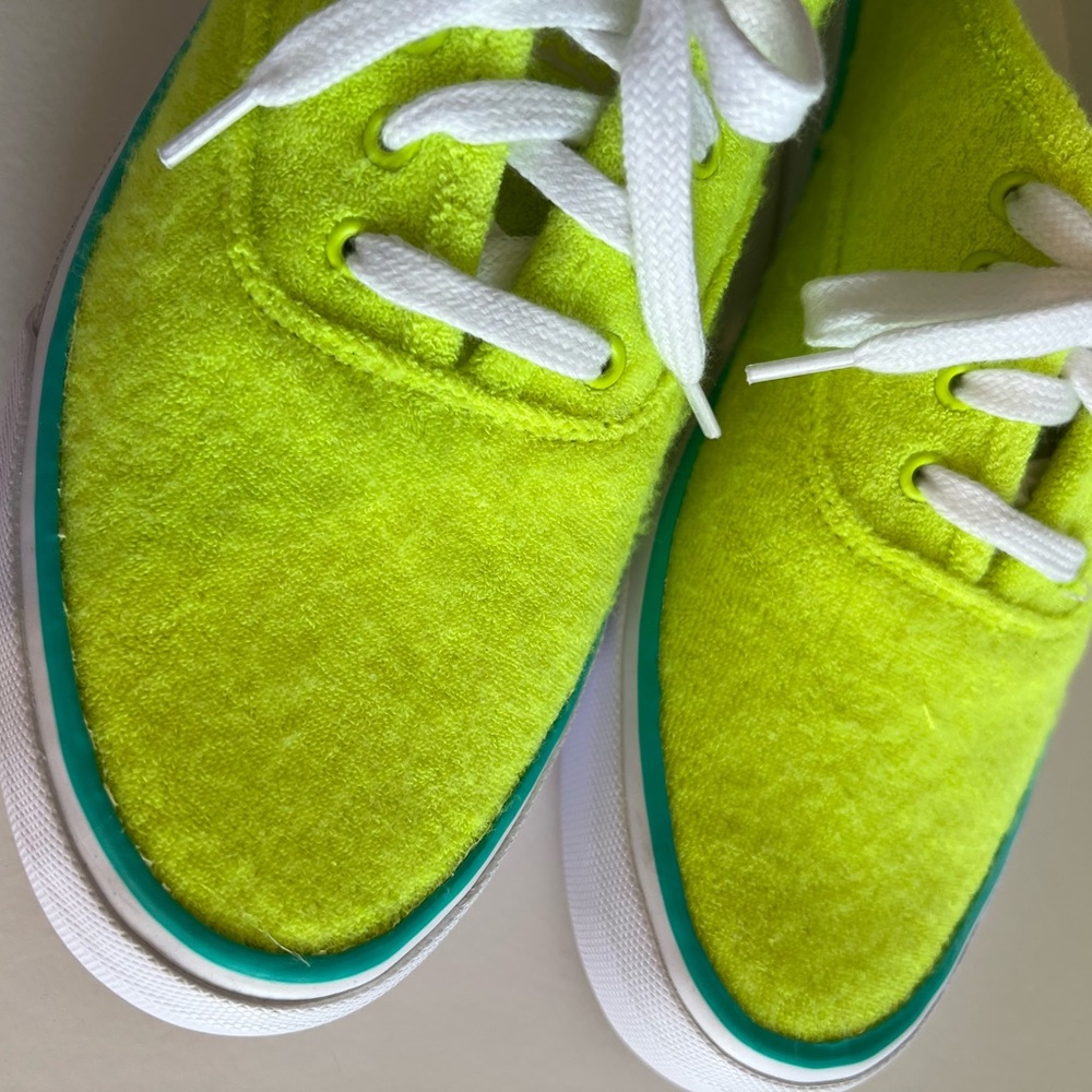 NEW Keds Terry Cloth Neon Sneakers  SZ - 7.5 / 38 - Picture 9 of 15